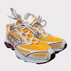Nike Shox 2:40 Yellow Hot Pink & White Athletic Running Sneaker Shoe Women’s 8.5